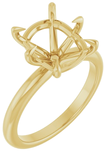 Sužadėtuvių Žiedas „Solitaire“ 14k yellow gold Elongated Cushion 11mm x 9mm (1)