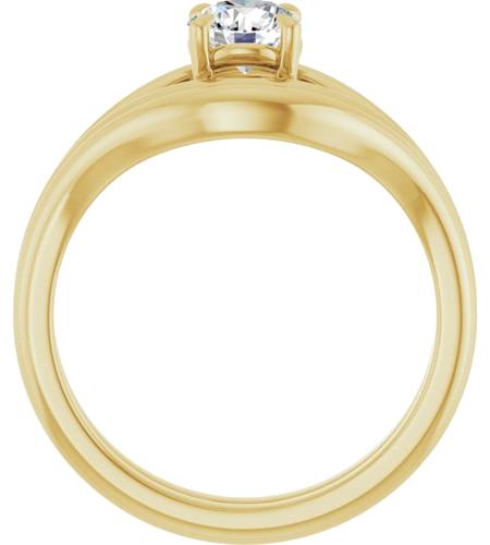 Sužadėtuvių Žiedas „Claw-Prong Solitaire“ 14k yellow gold Round 5.2mm (7)