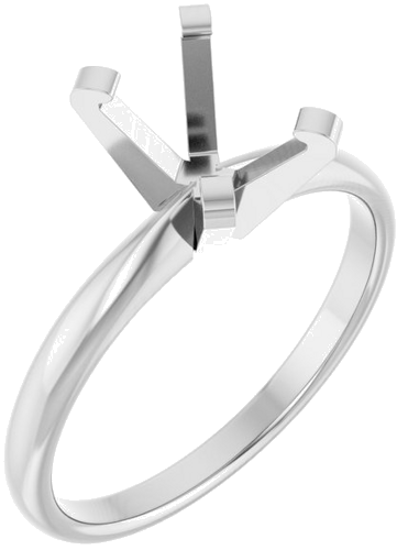 Sužadėtuvių Žiedas „Solitaire“ 585 Baltojo Aukso Emerald 7.5mm x 5.5mm (1)