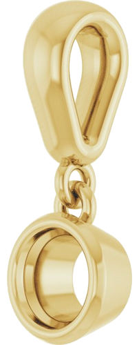 14K Yellow  4.1 mm Round Pendant Mounting (2)