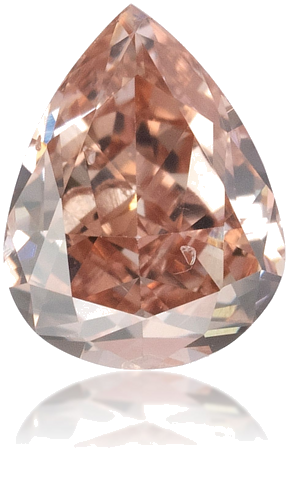0.2 carat Fancy Brownish Orangey Pink-SI2 Natūralus Pear Deimantas (1)