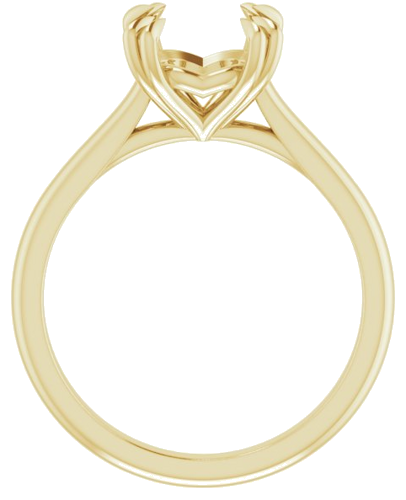 Sužadėtuvių Žiedas „Double Claw-Prong“ 18k yellow gold Round 9mm (2)