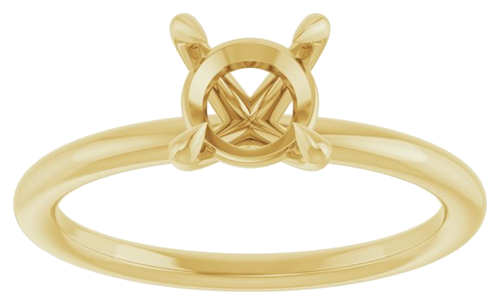 Sužadėtuvių Žiedas „Claw-Prong Solitaire“ 14k yellow gold Round 6.5mm (3)