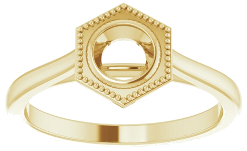 Sužadėtuvių Žiedas „Solitaire“ 585 Geltonojo Aukso Round 5.2mm (3)