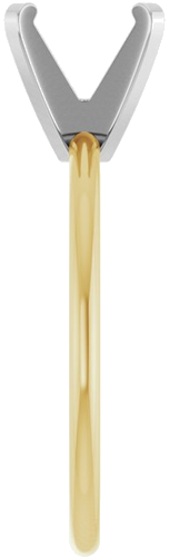 Sužadėtuvių Žiedas „Solitaire“ 14k yellow/white gold Round 8mm (4)
