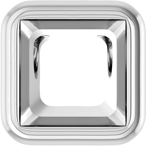 Pakabukas „Bezel-Set Solitaire“ 14k white gold Square 5mm (1)
