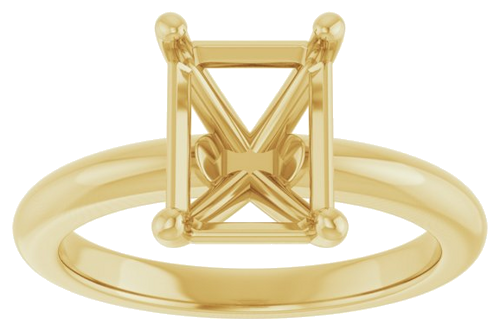 Sužadėtuvių Žiedas 14k yellow gold Emerald 9mm x 7mm (3)