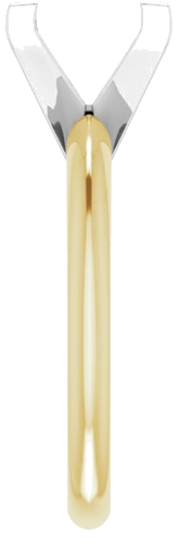 Sužadėtuvių Žiedas „V-End Solitaire“ 585 Baltojo Ir Geltonojo Aukso Square 8mm (4)