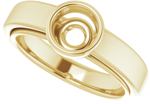 Sužadėtuvių Žiedas „Bezel-Set Solitaire“ 14k yellow gold Round 6mm (5)