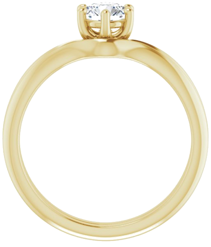 Sužadėtuvių Žiedas „Solitaire“ 14k yellow gold Round 5.2mm (7)