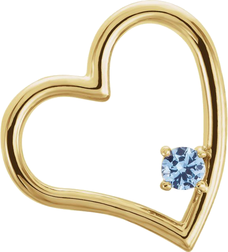 Pakabukas „Family Heart“ 10k yellow gold Round 3mm (3)
