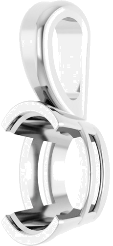 Pakabukas „Half-Bezel Solitaire“ 925 Sidabro Oval 8mm x 6mm (2)