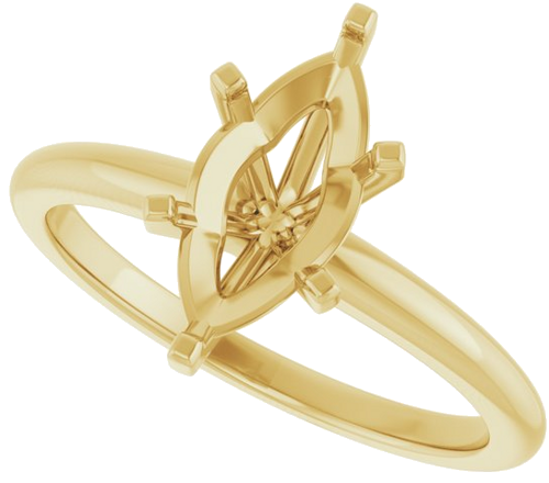 Sužadėtuvių Žiedas 14k yellow gold Marquise 11mm x 5.5mm (5)