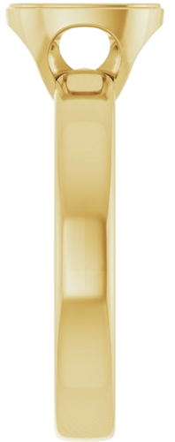 Sužadėtuvių Žiedas „Bezel-Set Solitaire“ 14k yellow gold Elongated Cushion 8mm x 6mm (4)