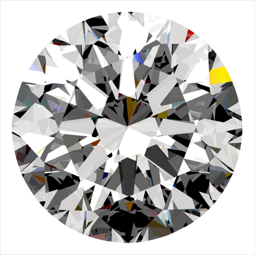 0.5 carat F-SI1 Very Good cut Natūralus Round Deimantas (1)