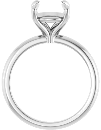 14K White 9.4 mm Round Solitaire Engagement Ring Mounting (2)