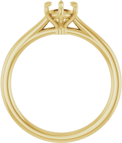 Sužadėtuvių Žiedas „Claw-Pong“ 14k yellow gold Oval 7mm x 5mm (2)