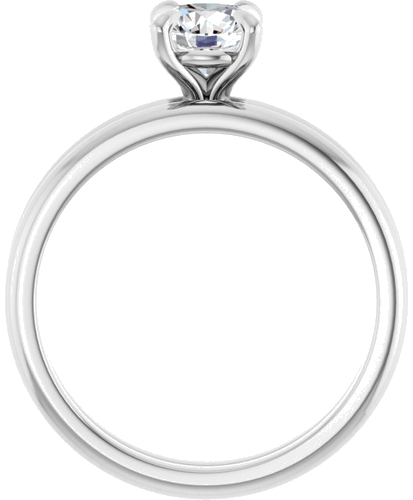 Sužadėtuvių Žiedas „Solitaire“ 10k white gold Round 5.8mm (7)