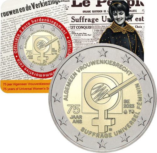 Belgium Women's Suffrage 2 Euro Coin 2023 (1)