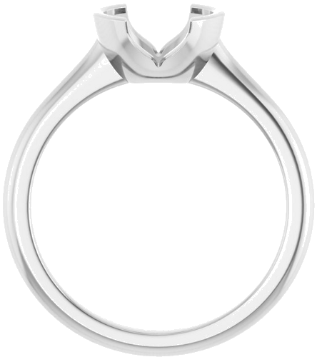 Platinum 7.4 mm Round Solitaire Engagement Ring Mounting (2)