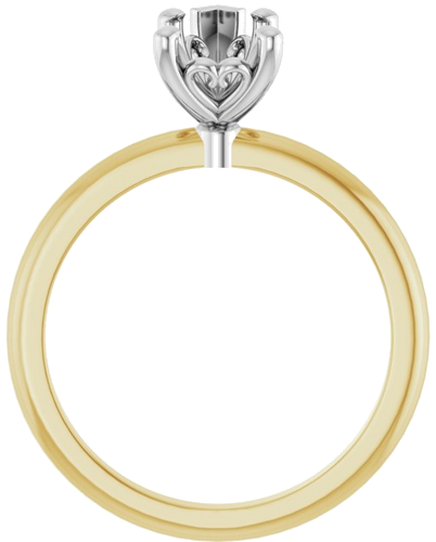 Sužadėtuvių Žiedas „Solitaire“ 14k yellow/white gold Pear 10mm x 6mm (2)