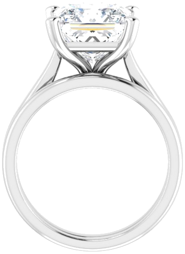 Sužadėtuvių Žiedas „Solitaire“ 585 Baltojo Aukso Square 9mm (7)