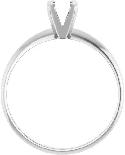 Sužadėtuvių Žiedas „Solitaire“ 585 Baltojo Aukso Round 4.6mm (2)