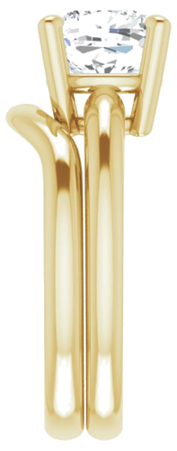Sužadėtuvių Žiedas „Solitaire“ 14k yellow gold Cushion 8mm (9)