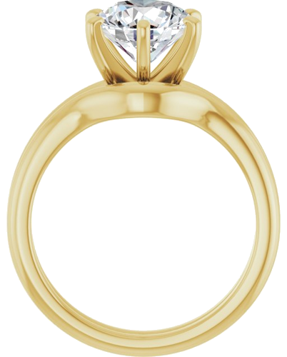 Sužadėtuvių Žiedas „Solitaire“ 18k yellow gold Round 8.2mm (7)