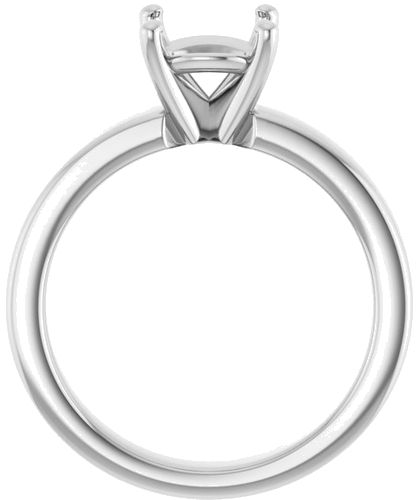 14K White 8 mm Round Solitaire Engagement Ring Mounting (2)