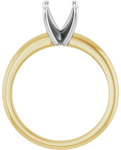 Sužadėtuvių Žiedas „Solitaire“ 417 Baltojo Ir Geltonojo Aukso Emerald 8mm x 6mm (2)