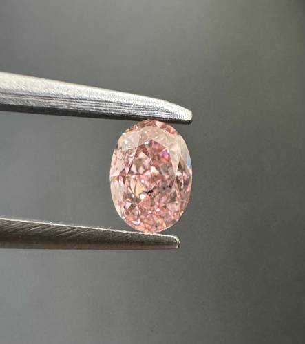 0.2 carat Fancy Pink-SI2 Natūralus Oval Deimantas (1)