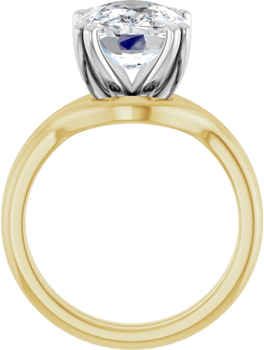 Sužadėtuvių Žiedas „Twin-Prong Octet® Solitaire“ 14k yellow/white gold Elongated Cushion 11mm x 9mm (7)