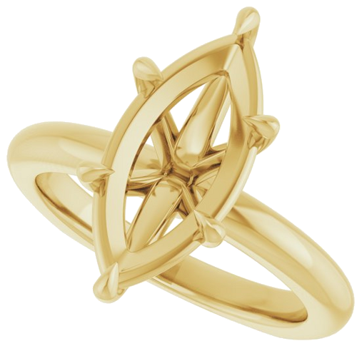 Sužadėtuvių Žiedas „Claw-Prong Euro Shank“ 14k yellow gold Marquise 15mm x 7mm (5)