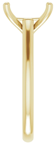 14K Yellow 12x10 mm Oval Solitaire Engagement Ring Mounting (4)