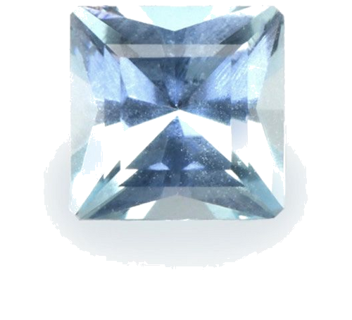 0.49 carat BLUE Princess Aquamarine (1)