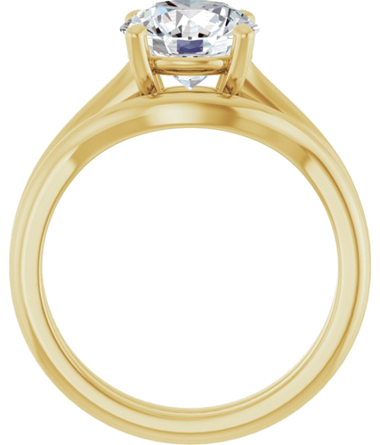 18K Yellow 8.2 mm Round Solitaire Engagement Ring Mounting (7)