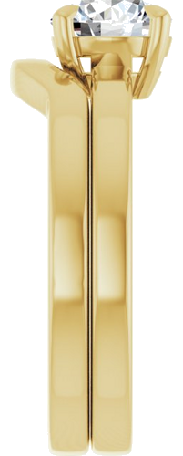 Sužadėtuvių Žiedas „Claw-Prong Solitaire“ 14k yellow gold Round 6.5mm (9)