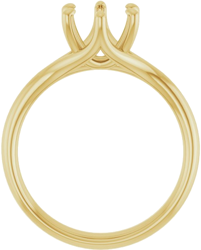 14K Yellow 7.4 mm Round Engagement Ring Mounting (2)