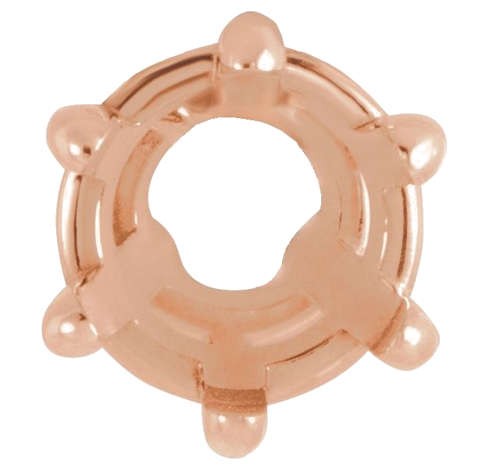 Pakabukas „Solitaire“ 14k rose gold Round 4mm (1)
