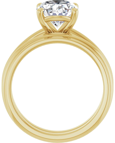 Sužadėtuvių Žiedas „Solitaire“ 14k yellow gold Oval 10mm x 8mm (7)