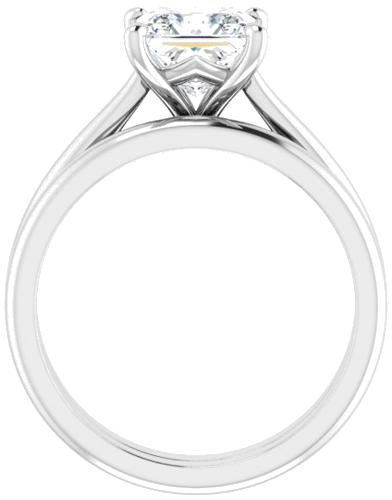 Sužadėtuvių Žiedas „Solitaire“ 950 Platinos Square 6.5mm (7)