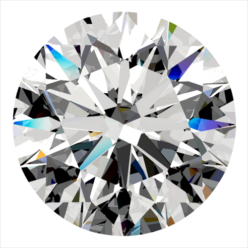 0.5 carat I-VS2 Excellent cut Natūralus Round Deimantas (1)