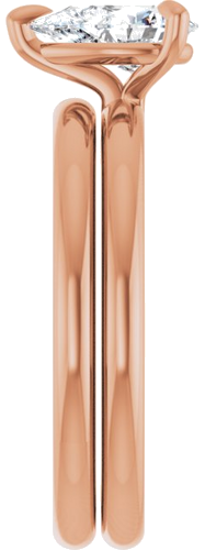 Sužadėtuvių Žiedas „Solitaire“ 14k rose gold Pear 8mm x 5mm (9)