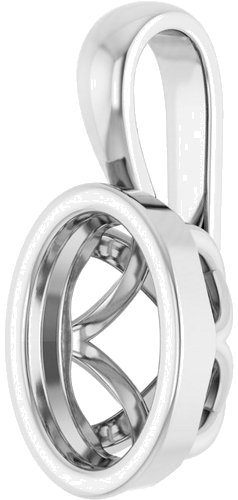 Pakabukas „Solitaire“ 10k white gold Oval 7mm x 5mm (2)