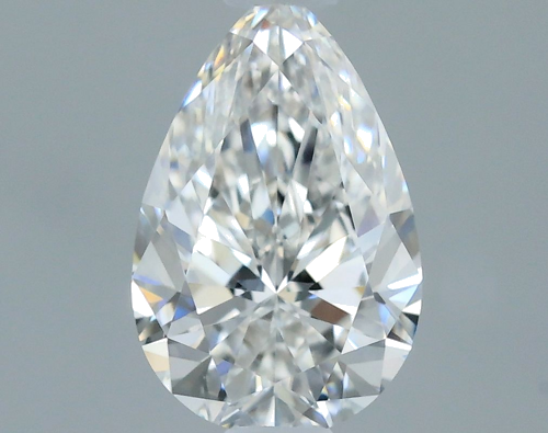 0.5 carat F-VVS2 Natūralus Pear Deimantas (1)
