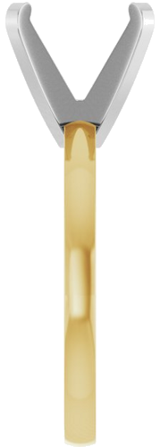 Sužadėtuvių Žiedas „Solitaire“ 14k yellow/white gold Round 10.4mm (4)