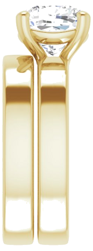 Sužadėtuvių Žiedas „Solitaire“ 14k yellow gold Cushion 8mm (9)