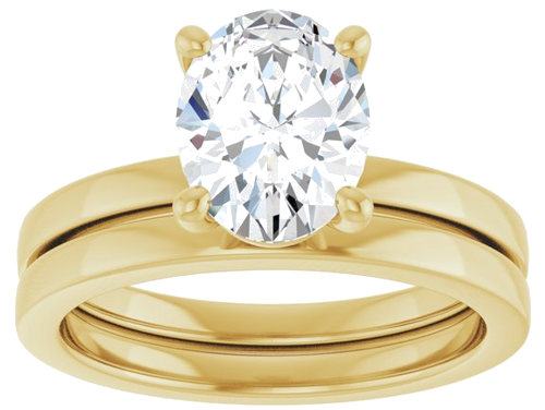 Sužadėtuvių Žiedas „Solitaire“ 14k yellow gold Oval 9mm x 7mm (8)