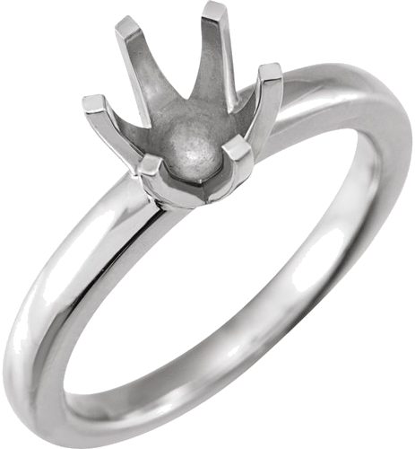 Sužadėtuvių Žiedas „Tall Solstice Solitaire®“ 950 Platinos Round 6.5mm (1)